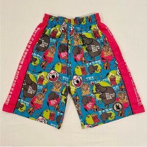 Flow Society Lacrosse Shorts Boys Small Circus Lax Greatest On Earth Elephants